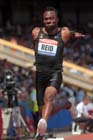 Julian Reid in the triple jump at the Sainsbury's British Championships, Birmingham.